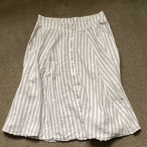 Torrid striped linen/cotton skirt